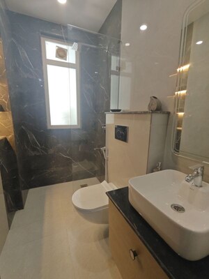Bathroom in 3 BHK Builder Floor at Ansal Sushant Lok I, Sector 43 – for Rent