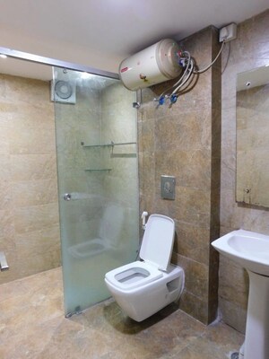Bathroom in 3 BHK Apartment at Meenakshi Trident Towers, Gachibowli – for Rent