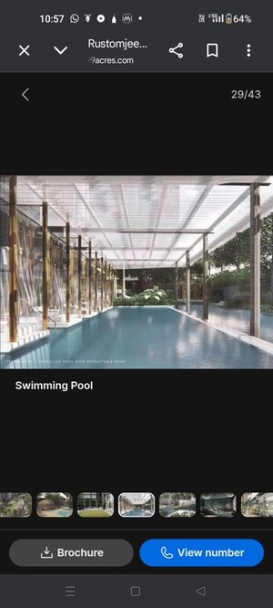 Swimming Pool in 4 BHK Apartment at Rustomjee Crown, Prabhadevi – for Rent