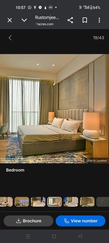 4 BHK + Pooja Room,Study Room,Extra Room Apartment For Rent in Rustomjee Crown