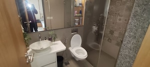 Bathroom in 3 BHK Apartment at Adani Group Western Heights, Andheri West – for Rent