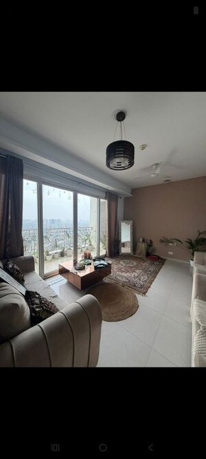 Living Room in 3.5 BHK Apartment at Gaur Sportswood, Sector 79 – for Rent