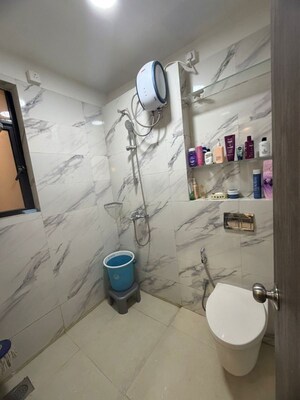 Bathroom in 2 BHK Apartment at Soham Tropical Lagoon, Ghodbunder Road – for Rent