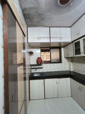 Kitchen in 1 RK Apartment at Gokuldham CHS Malad East, Malad East – for Rent