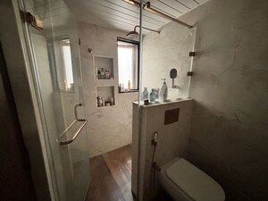 Bathroom in 3 BHK Apartment at Golden Residency, Bellandur – for Rent