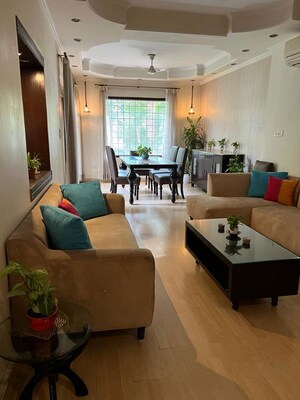 Living Room in 3.5 BHK Apartment at Vasant Kunj – for Rent