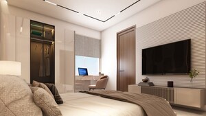 Bedroom in 5 BHK Apartment at Kumar Parc Residences, Hadapsar – for Sale