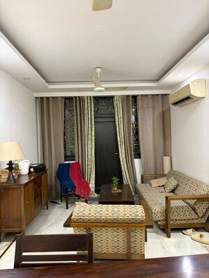 Living Room in 3 BHK Builder Floor at East Of Kailash – for Rent