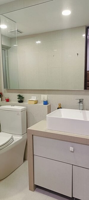 Bathroom in 2.5 BHK Apartment at Hiranandani Cardinal, Ghodbunder Road – for Rent