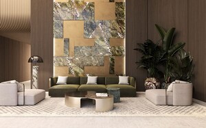 Living Room in 4 BHK Apartment at M3M Elie Saab, Sector 111 – for Sale