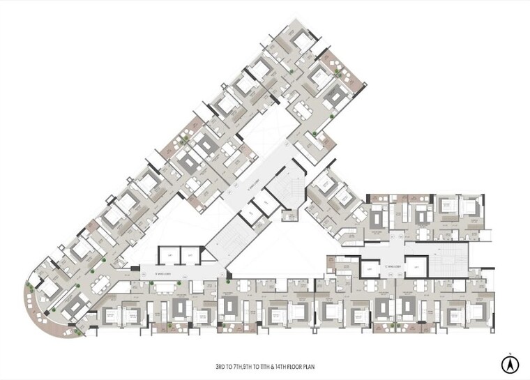 Master Plan, shapoorji-pallonji-nine-arcs 2 Bedroom 725 Sq.Ft. Apartment In Santacruz East Mumbai 10219079