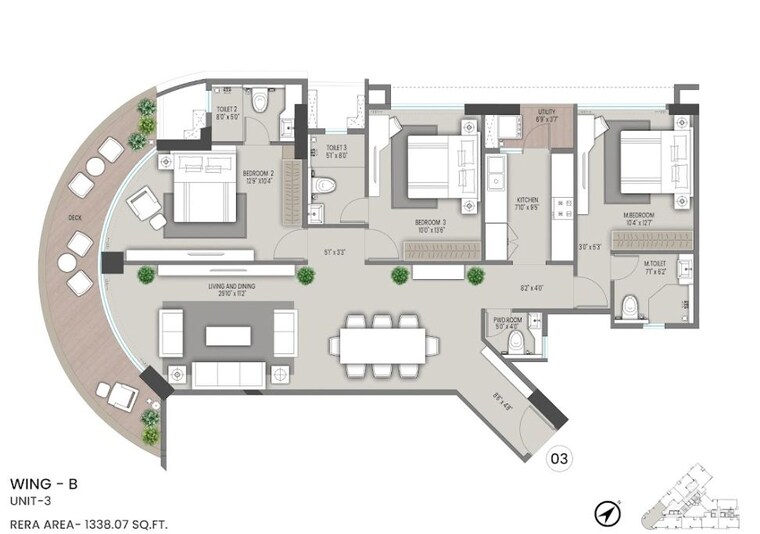 Floor Plan, shapoorji-pallonji-nine-arcs 2 Bedroom 725 Sq.Ft. Apartment In Santacruz East Mumbai 10219079