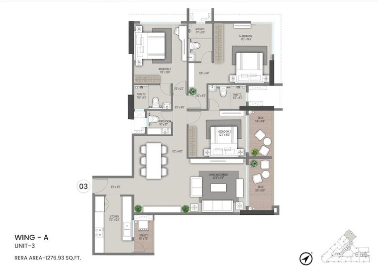 Floor Plan, shapoorji-pallonji-nine-arcs 2 Bedroom 725 Sq.Ft. Apartment In Santacruz East Mumbai 10219079