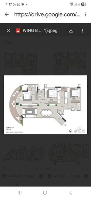 Floor Plan in 2 BHK Apartment at Shapoorji Pallonji Nine Arcs, Santacruz East – for Sale