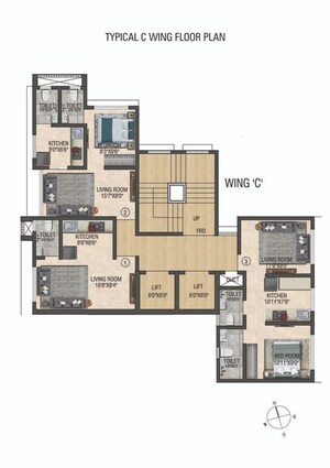 Floor Plan in 1 BHK Apartment at Sudhanshu Imperia, Bhandup West – for Sale