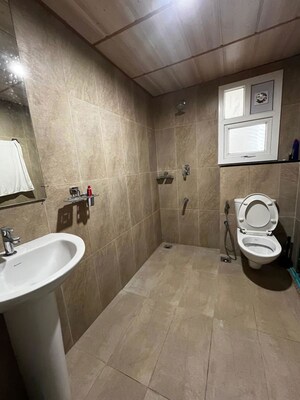 Bathroom in 3.5 BHK Apartment at Prestige High Fields, Gachibowli – for Rent