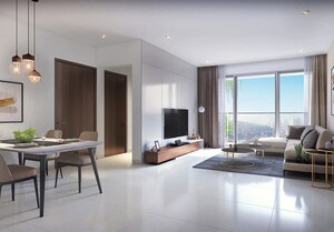 Living Room in 2 BHK Apartment at Godrej Exquisite, Ghodbunder Road – for Sale