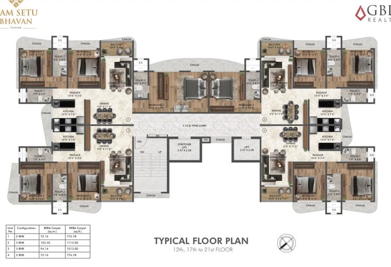 Master Plan, samudra-setu-apartments 2 Bedroom 770 Sq.Ft. Apartment In Breach Candy Mumbai 10220872