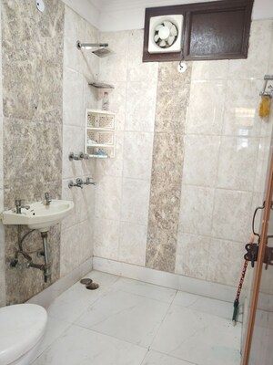 Bathroom in 3 BHK Apartment at Panchsheel Vihar – for Rent