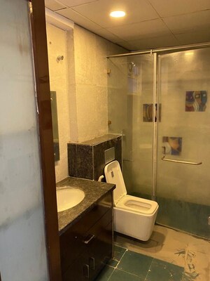 Bathroom in 3 BHK Apartment at Okay Plus Anand, Ashok Nagar – for Rent