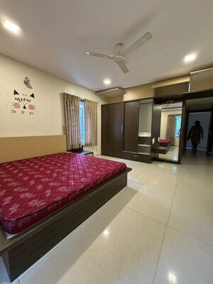 Bedroom in 4 BHK Apartment at Lunawat 9 Abhimanshri, Aundh – for Rent