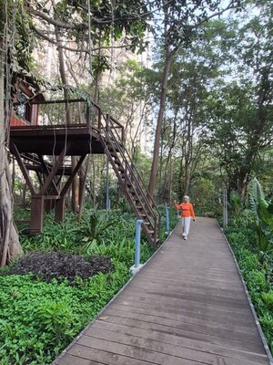 Balcony in 2 BHK Apartment at Lodha Amara, Kolshet Road – for Rent