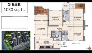 Floor Plan in 3 BHK Apartment at Avon Vista, Balewadi – for Sale