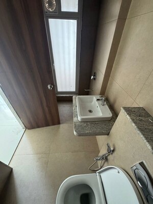 Bathroom in 2 BHK Apartment at Runwal Sanctuary, Mulund West – for Rent