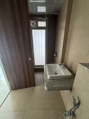 Bathroom in 2 BHK Apartment at Runwal Sanctuary, Mulund West – for Rent