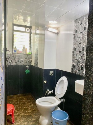 Bathroom in 1 BHK Apartment at Srishti Elegance, Bhandup West – for Rent