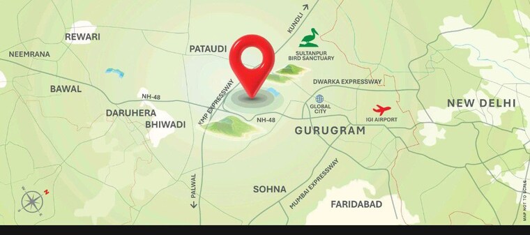 Map Location, m3m-gic 3 Bedroom 1910 Sq.Ft. Apartment In Manesar Sector 9 Gurgaon 10222124