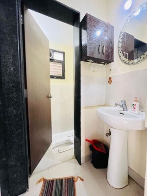 Washroom in 1 BHK Apartment at Wadgaon Sheri – for Rent
