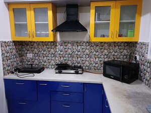 Kitchen in 3 BHK Apartment at Rajapushpa Regalia, Kokapet – for Rent