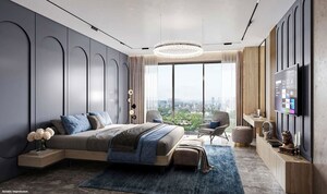 Bedroom in 3 BHK Apartment at Kabra Dvayam, Worli – for Sale