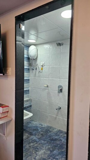 Bathroom in 1 RK Apartment at Royal Palms, Goregaon East – for Rent