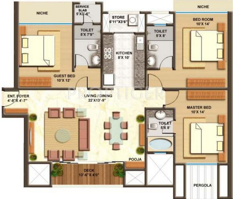 Floor Plan, lodha-imperia 2 Bedroom 600 Sq.Ft. Apartment In Bhandup Mumbai 10223011