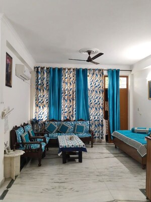 Living Room in 3 BHK Builder Floor at Mayfield Garden – for Rent