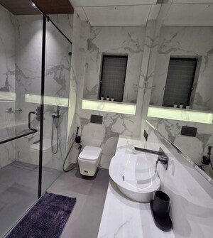 Washroom in 3 BHK Apartment at Indiabulls Sky Forest, Lower Parel – for Rent