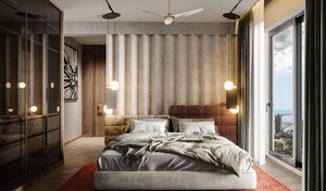 Bedroom in 3 BHK Apartment at Eon One, Prabhadevi – for Sale