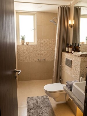 Bathroom in 1 BHK Apartment at Mantri Mantri Mystica A Part, Pimple Saudagar – for Rent