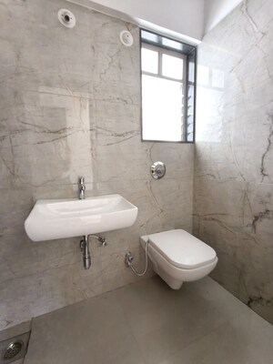 Bathroom in 2 BHK Apartment at Krishna Aviro, Mohammadwadi – for Rent