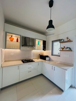 Kitchen in 3 BHK Apartment at Godrej Aqua, International Airport Road – for Rent