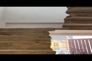 Stairs in 1.5 BHK Independent House at Awadh Complex, Yahiyaganj – for Sale