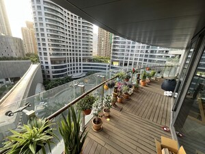 Balcony in 3 BHK Apartment at Lodha World Crest, Worli – for Rent