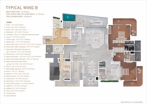 Floor Plan in 4 BHK Apartment at MAIA Pelican Grove, Jakkuru – for Sale