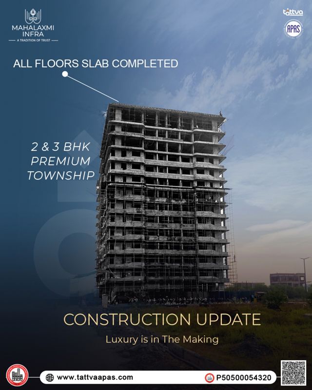 2.5 BHK + Study Room 1500 Sq.Ft. Apartment in Mahalaxmi Tattva Apas