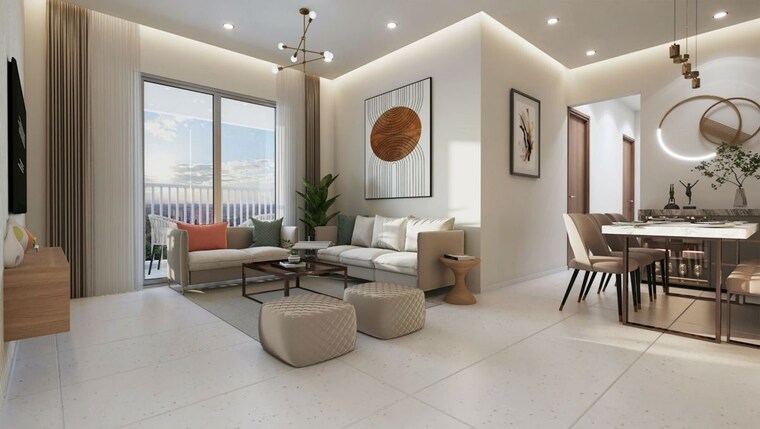 Living Room, kumar-magna-city 2 Bedroom 757 Sq.Ft. Apartment In Manjri Budruk Pune 10225226