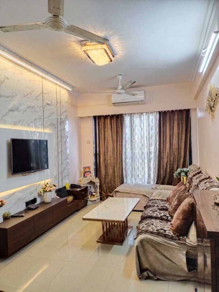 Living Room, jvm-veda 1 Bedroom 400 Sq.Ft. Apartment In Kasarvadavali Thane 10225843