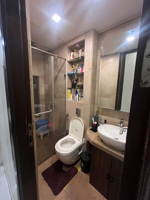 Bathroom in 2 BHK Apartment at Dheeraj Gaurav Heights, Jogeshwari West – for Rent