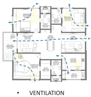 Floor Plan in 3 BHK Apartment at Kollur – for Sale